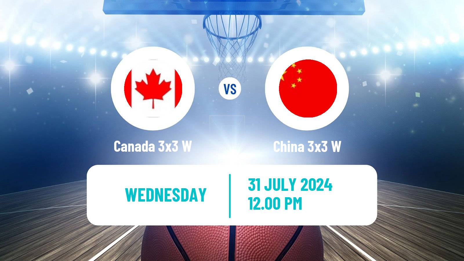 Basketball Olympic Games Basketball 3x3 Women Canada 3x3 W - China 3x3 W