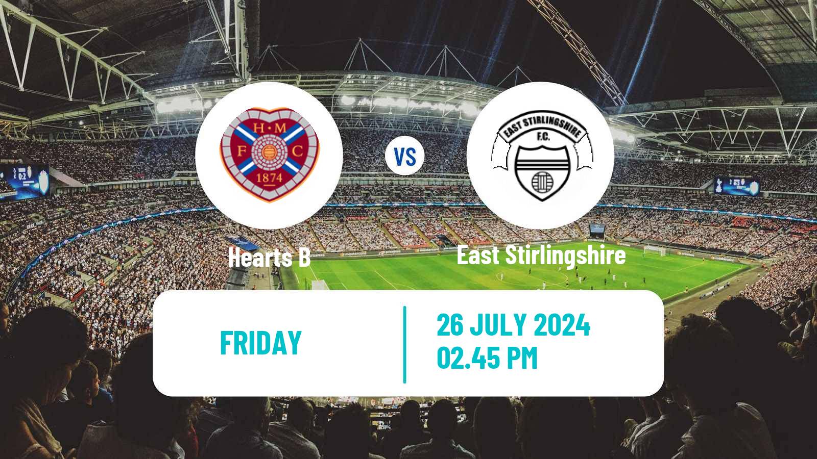 Soccer Scottish Lowland League Hearts B - East Stirlingshire