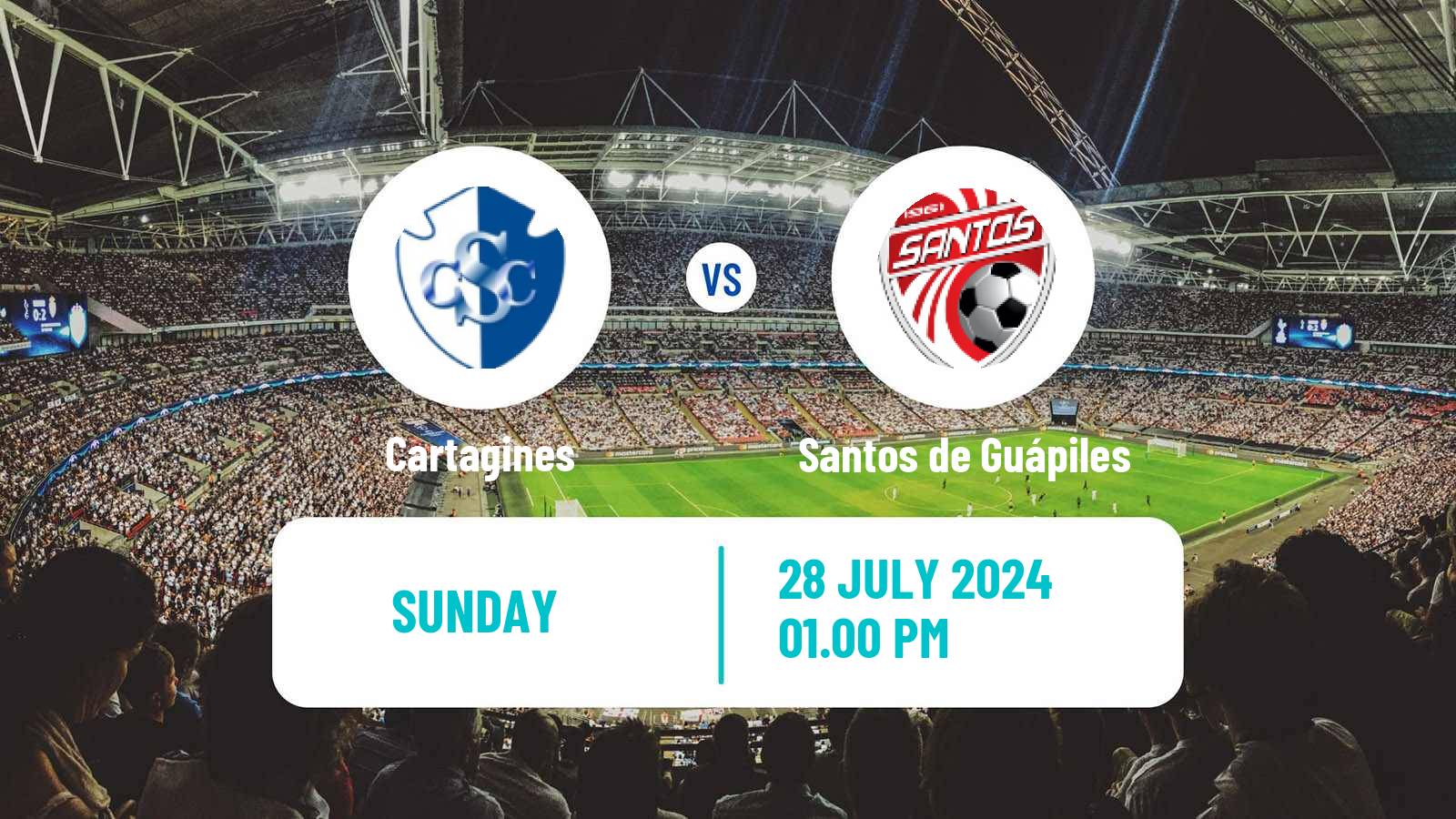 Soccer Costa Rican Primera Division Cartagines - Santos de Guápiles