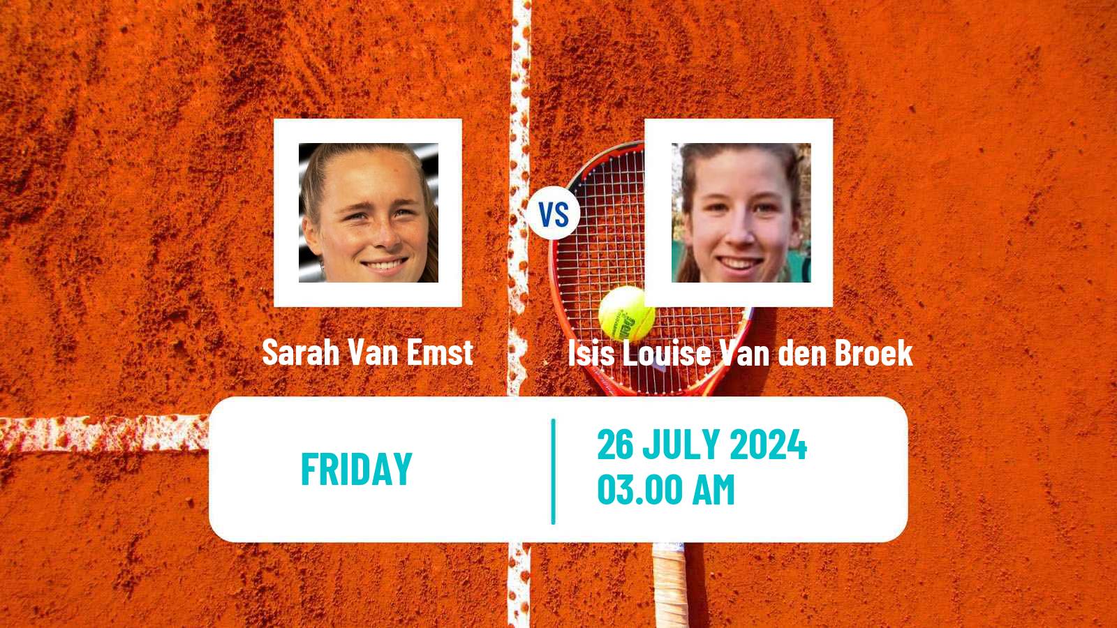 Tennis ITF W15 Kursumlijska Banja 13 Women Sarah Van Emst - Isis Louise Van den Broek