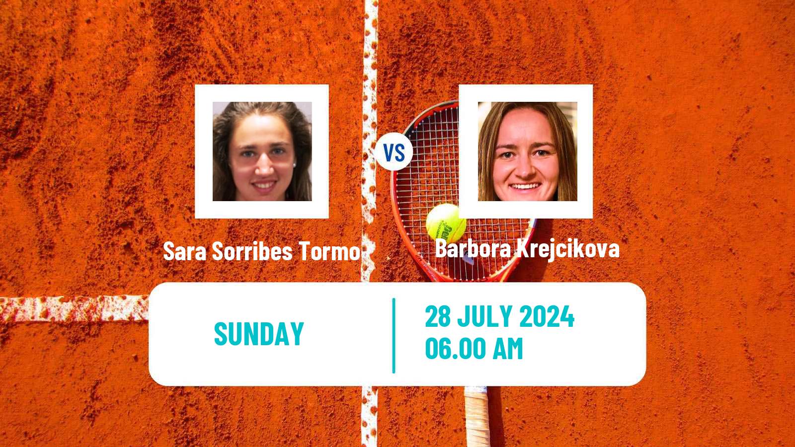 Tennis WTA Olympic Games Sara Sorribes Tormo - Barbora Krejcikova