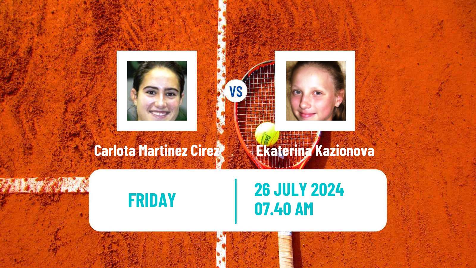 Tennis ITF W35 Casablanca Women Carlota Martinez Cirez - Ekaterina Kazionova