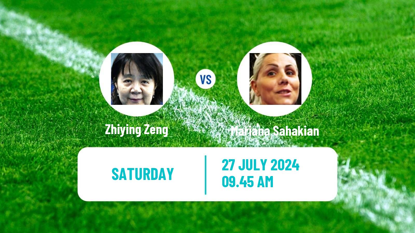 Table tennis Olympic Games Women Zhiying Zeng - Mariana Sahakian