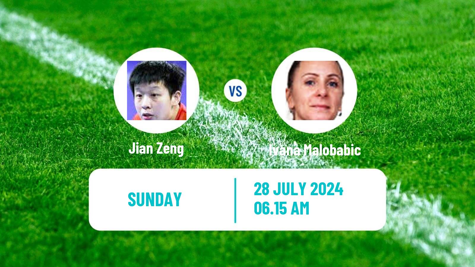 Table tennis Olympic Games Women Jian Zeng - Ivana Malobabic