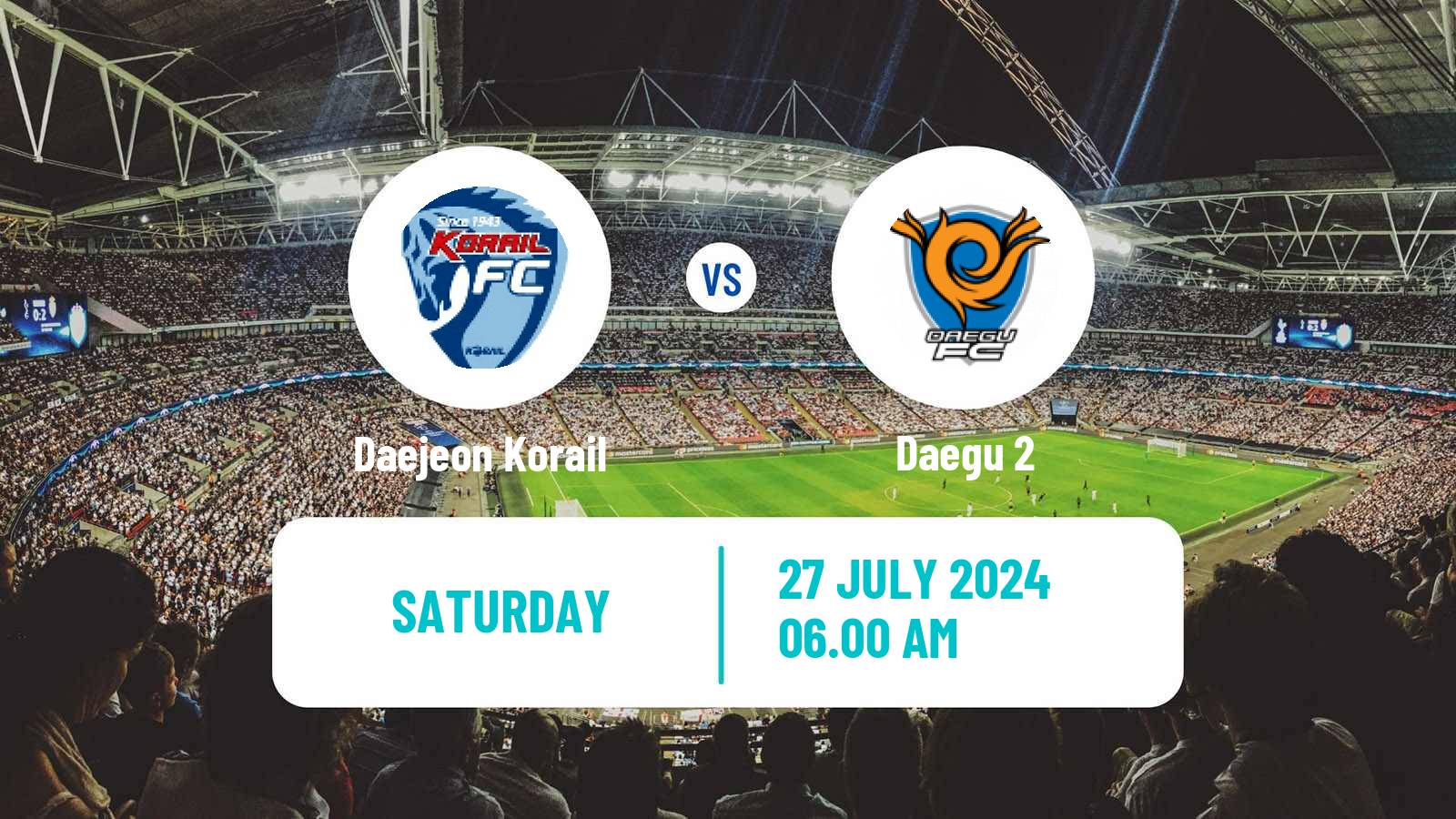 Soccer South Korean K3 League Daejeon Korail - Daegu 2