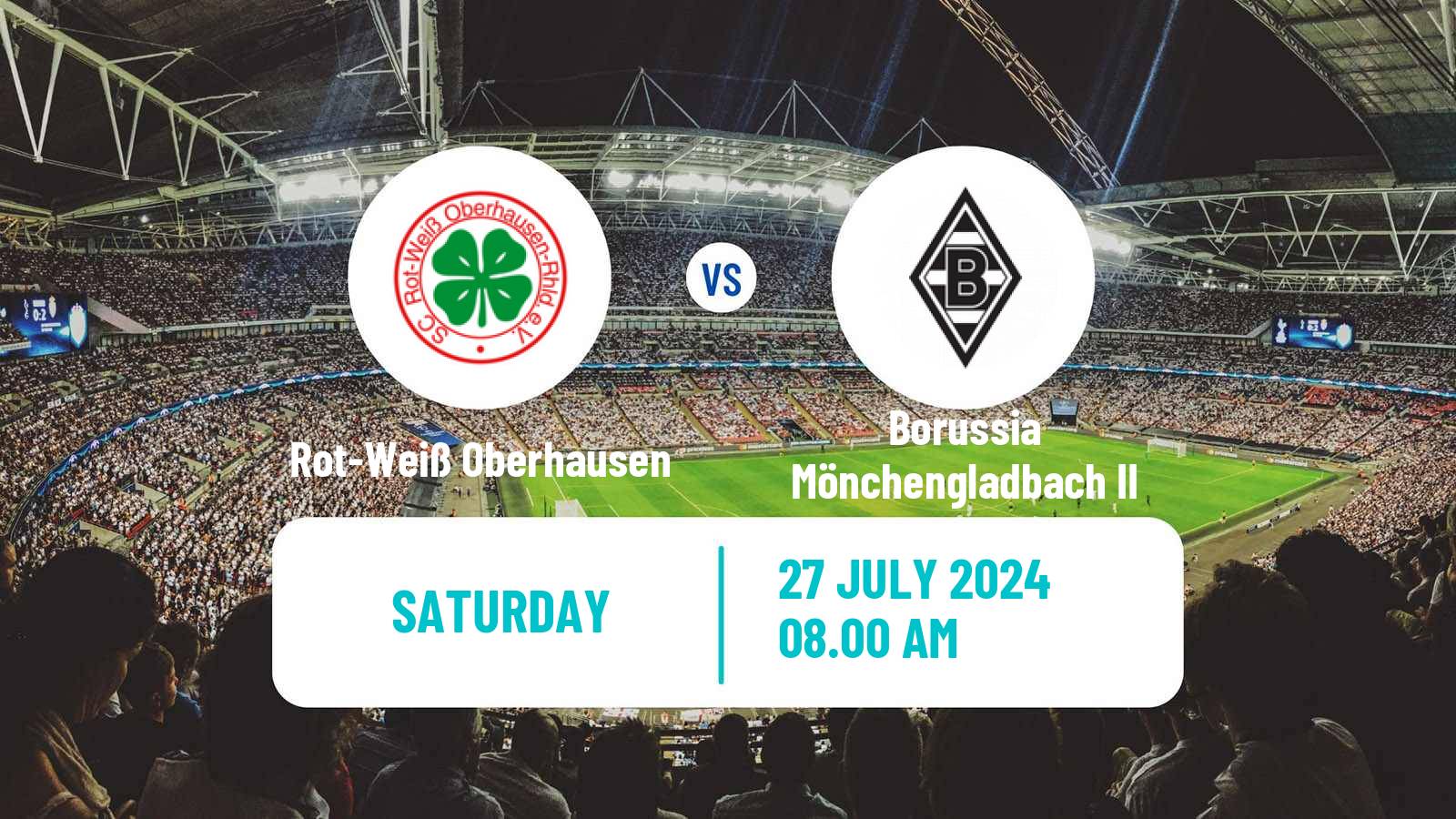 Soccer German Regionalliga West Rot-Weiß Oberhausen - Borussia Mönchengladbach II