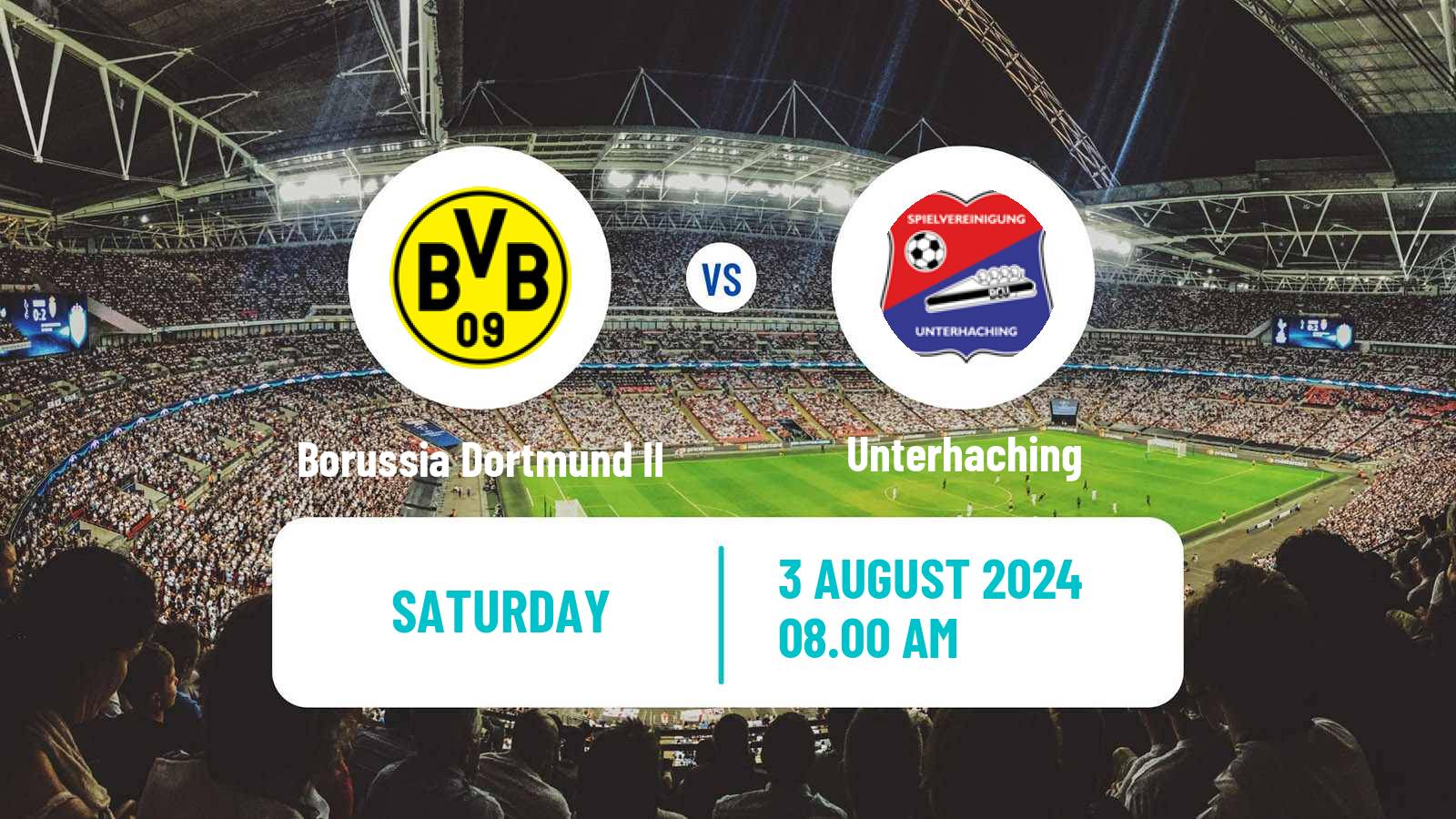 Soccer German 3 Bundesliga Borussia Dortmund II - Unterhaching