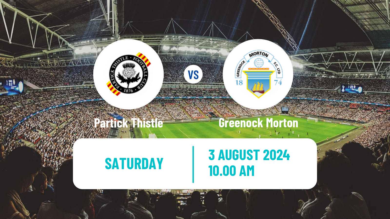 Soccer Scottish Football Championship Partick Thistle - Greenock Morton