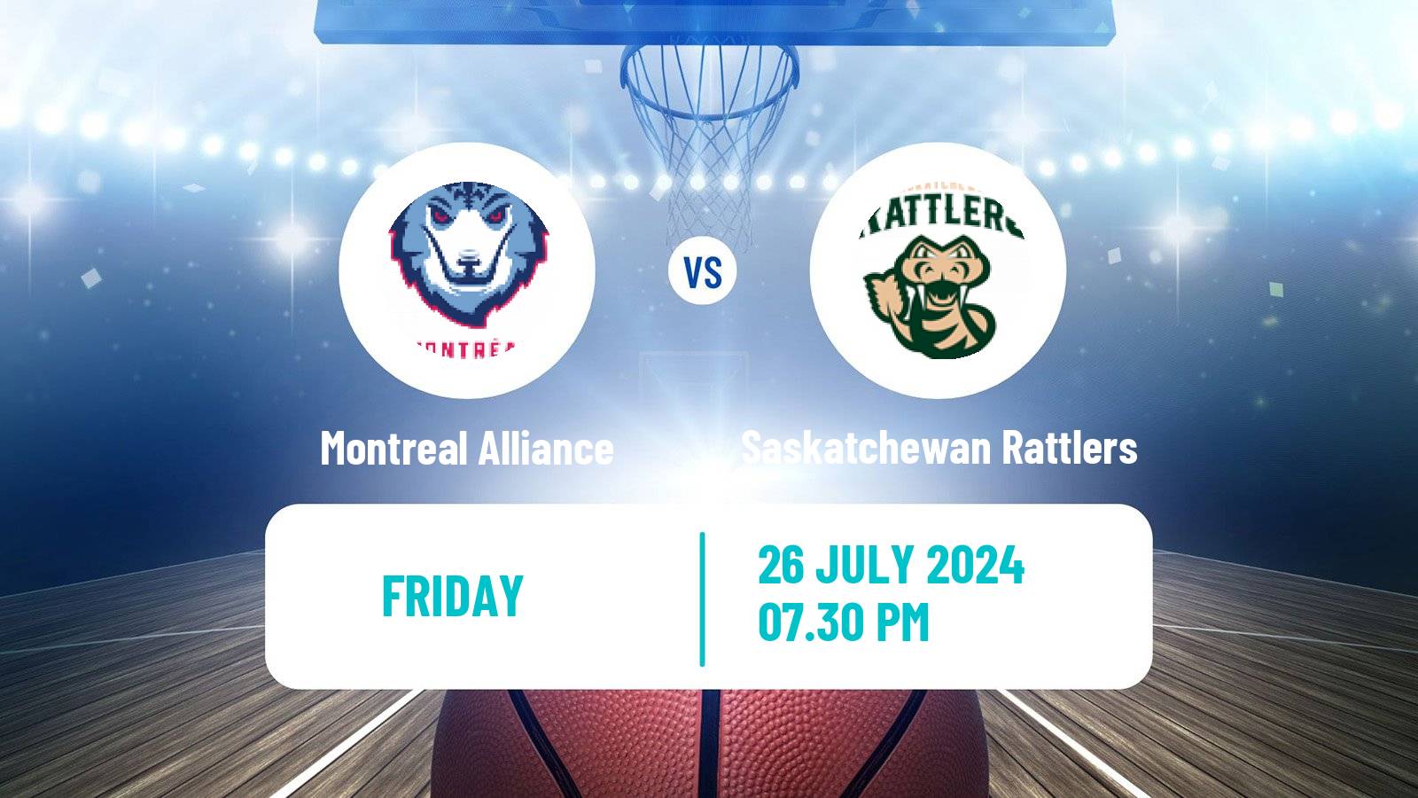 Basketball Canadian CEBL Montreal Alliance - Saskatchewan Rattlers