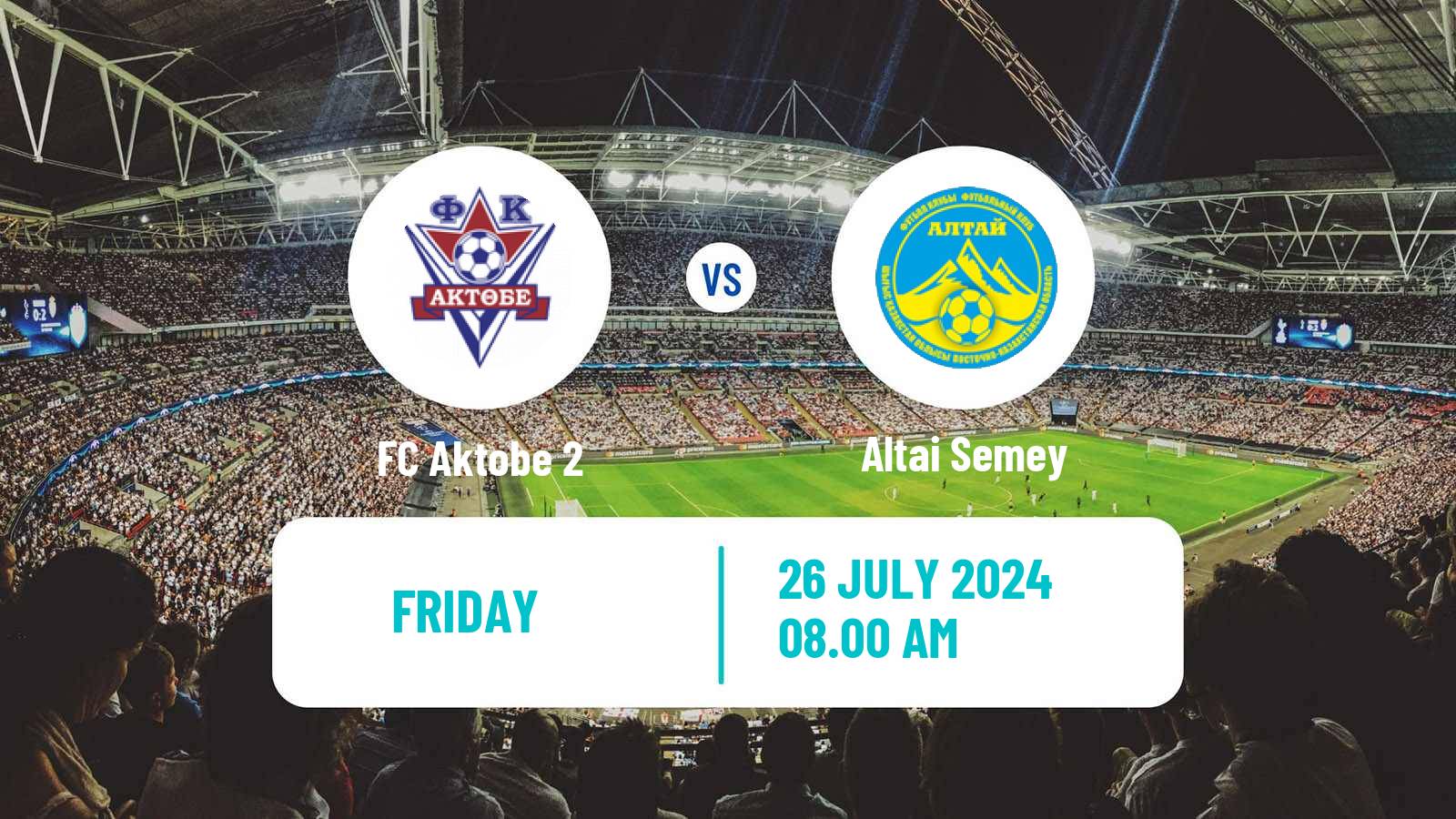 Soccer Kazakh First Division Aktobe 2 - Altai Semey