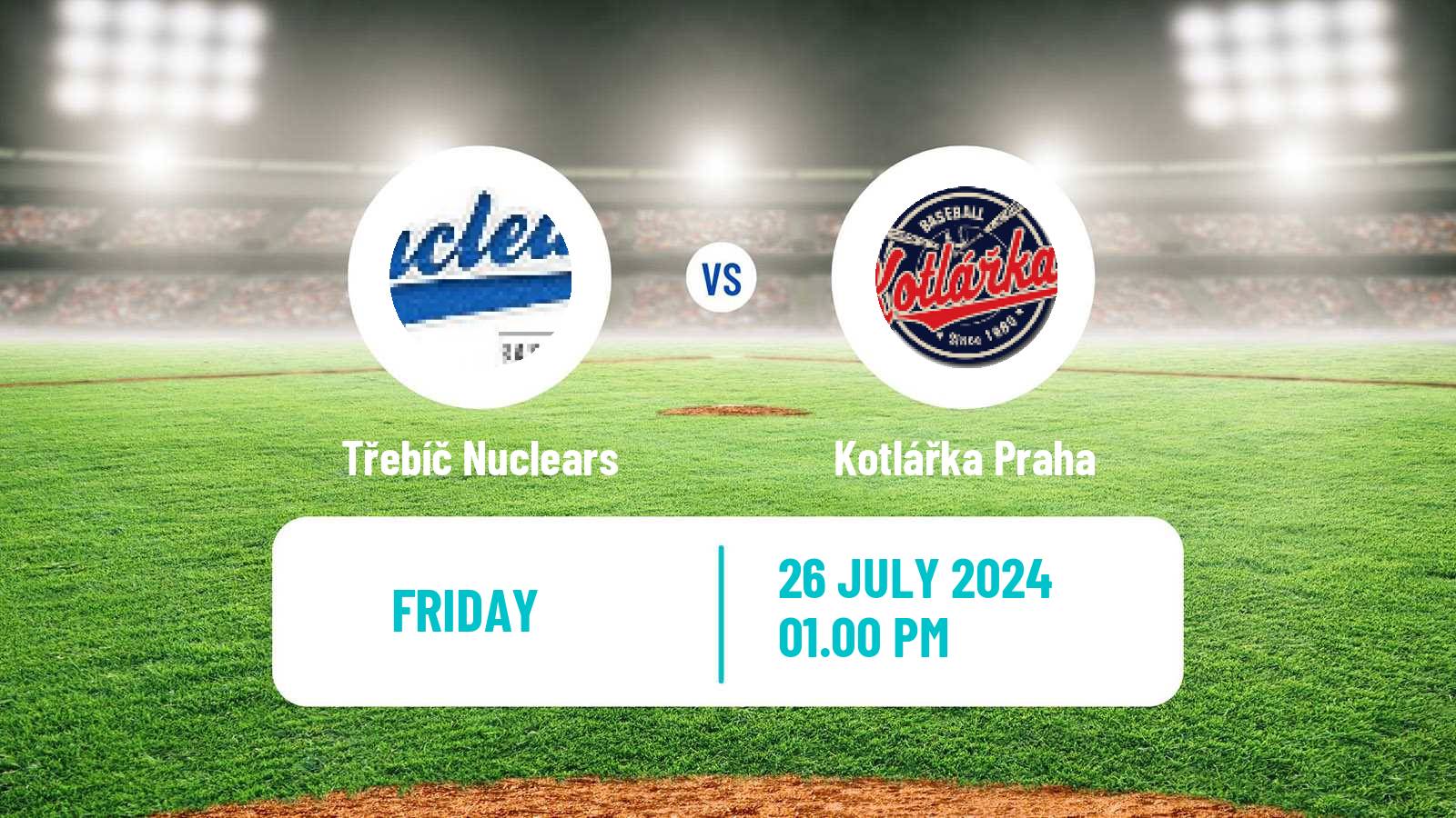 Baseball Czech Extraliga Baseball Třebíč Nuclears - Kotlářka Praha