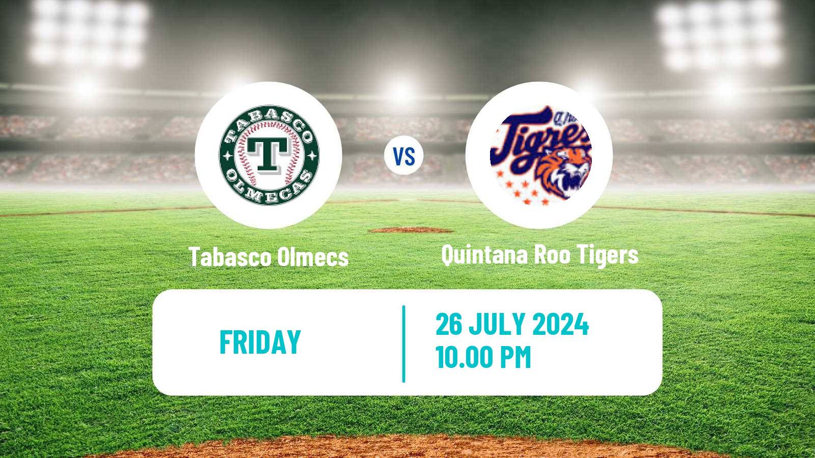 Baseball LMB Tabasco Olmecs - Quintana Roo Tigers