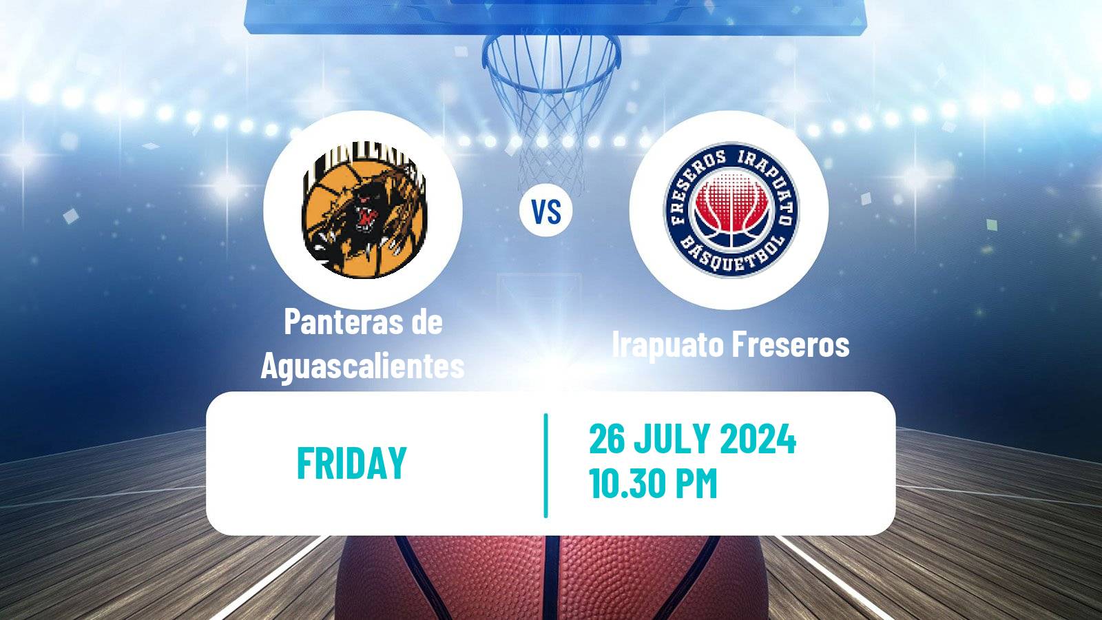 Basketball Mexican LNBP Panteras de Aguascalientes - Irapuato Freseros