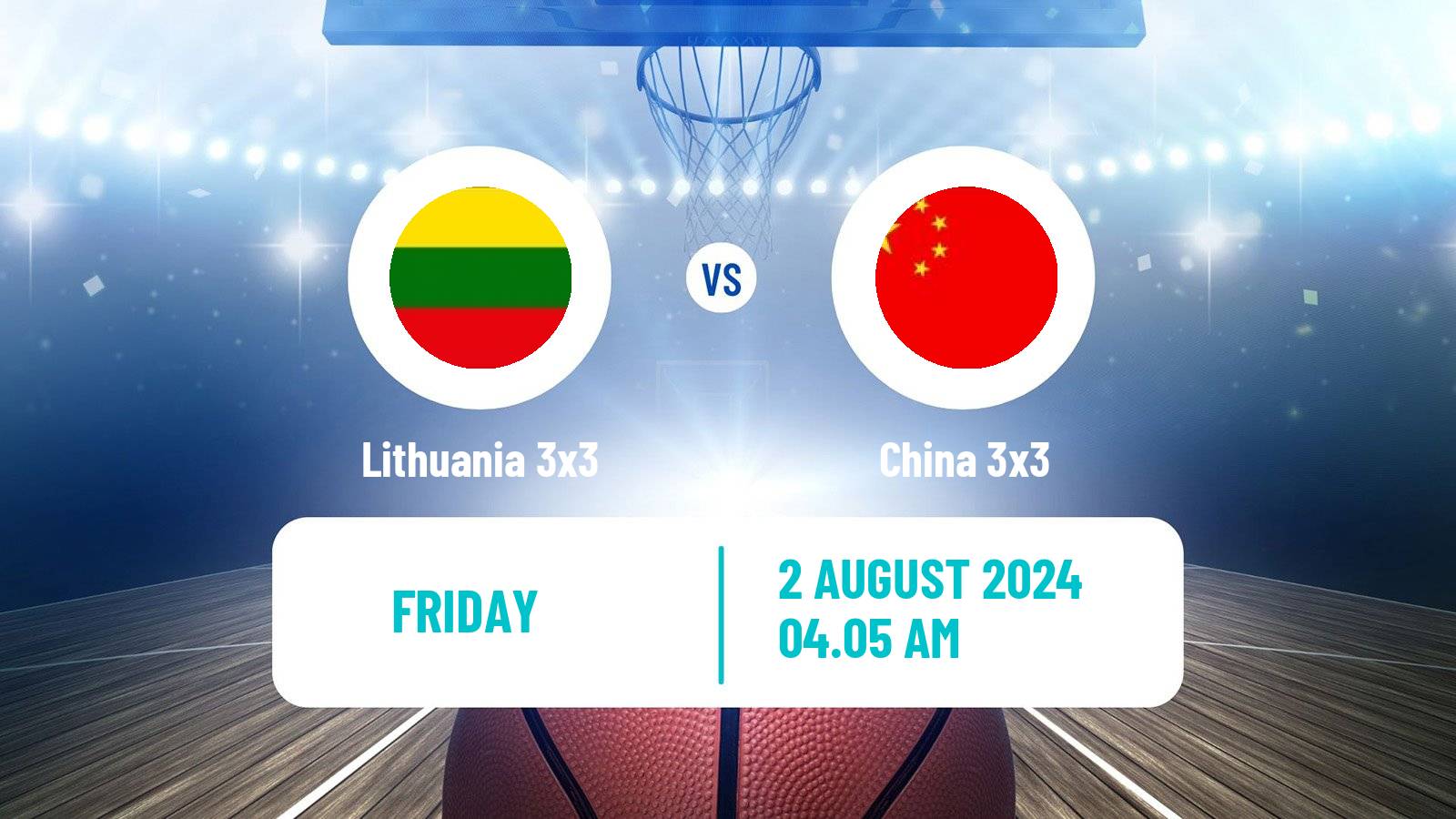 Basketball Olympic Games Basketball 3x3 Lithuania 3x3 - China 3x3