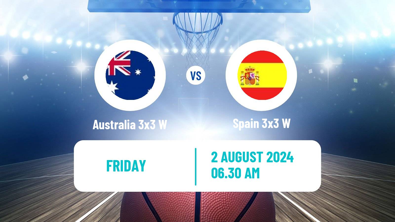 Basketball Olympic Games Basketball 3x3 Women Australia 3x3 W - Spain 3x3 W