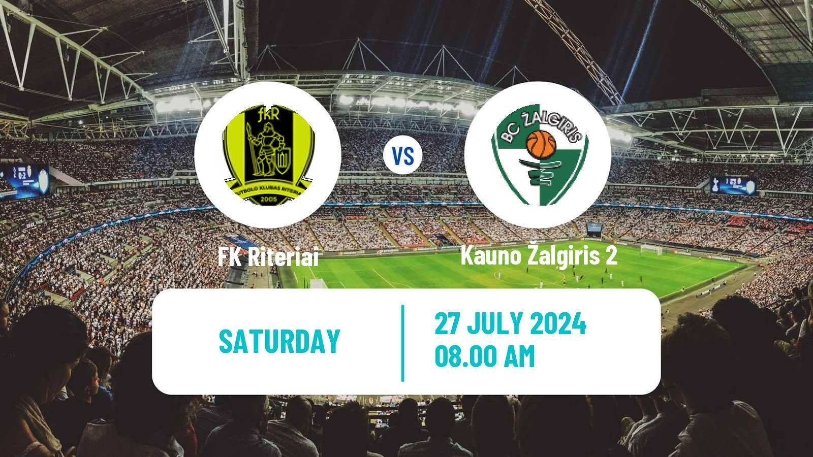 Soccer Lithuanian Division 2 Riteriai - Kauno Žalgiris 2