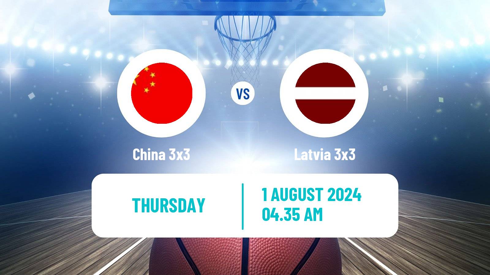Basketball Olympic Games Basketball 3x3 China 3x3 - Latvia 3x3