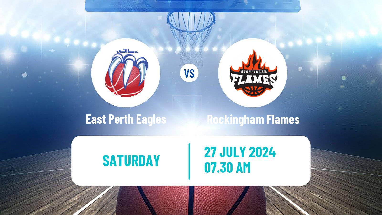 Basketball Australian NBL1 West East Perth Eagles - Rockingham Flames