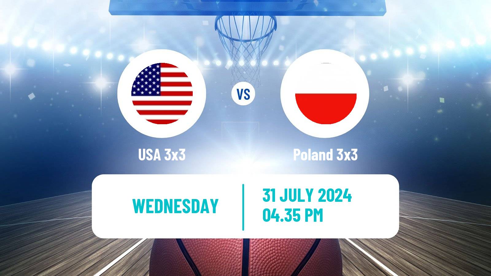 Basketball Olympic Games Basketball 3x3 USA 3x3 - Poland 3x3