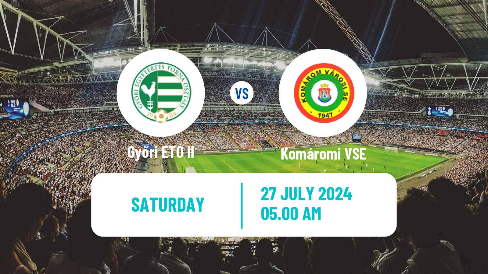 Soccer Hungarian NB III Northwest Győri ETO II - Komáromi VSE