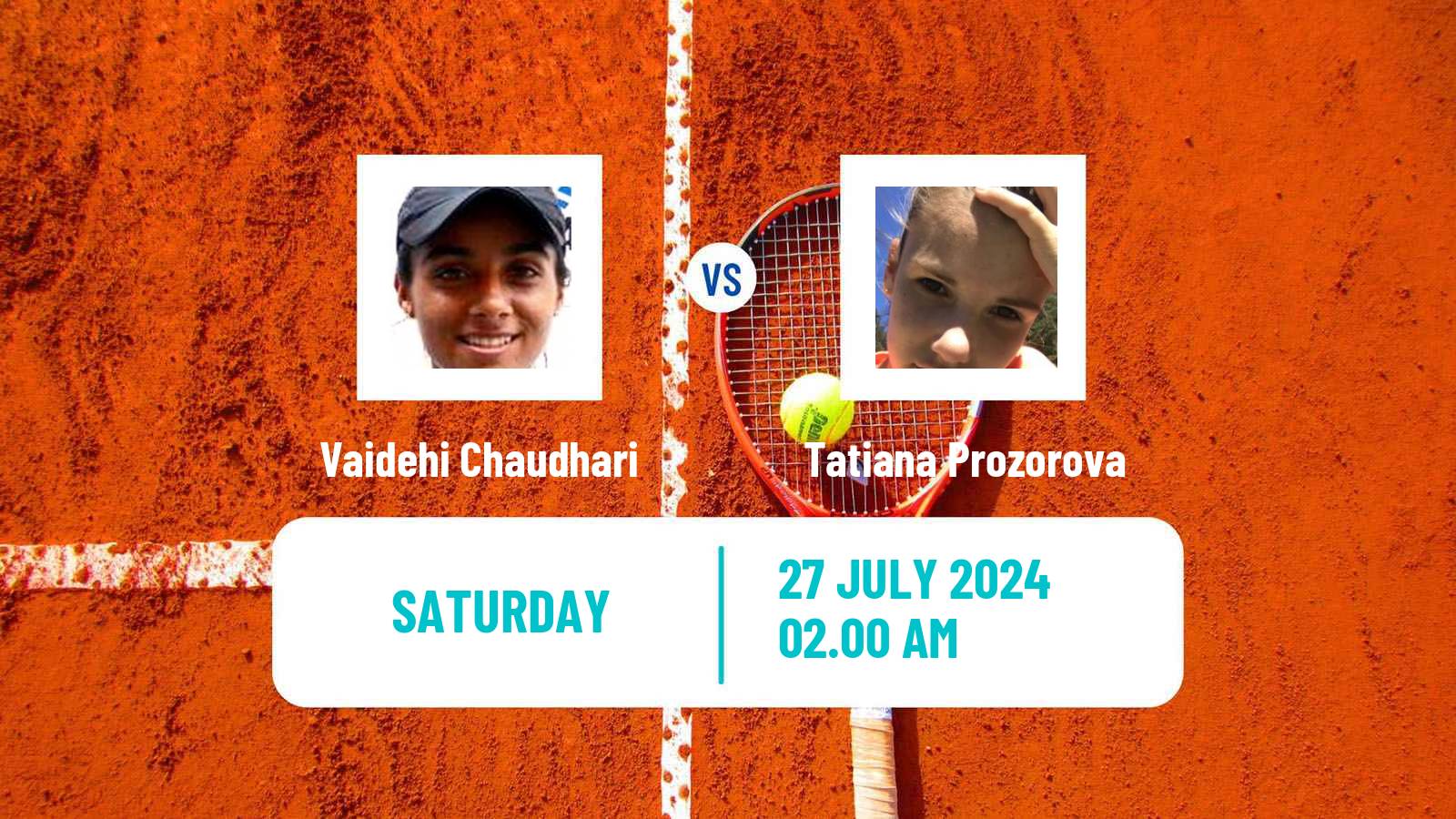 Tennis ITF W35 Astana Women Vaidehi Chaudhari - Tatiana Prozorova