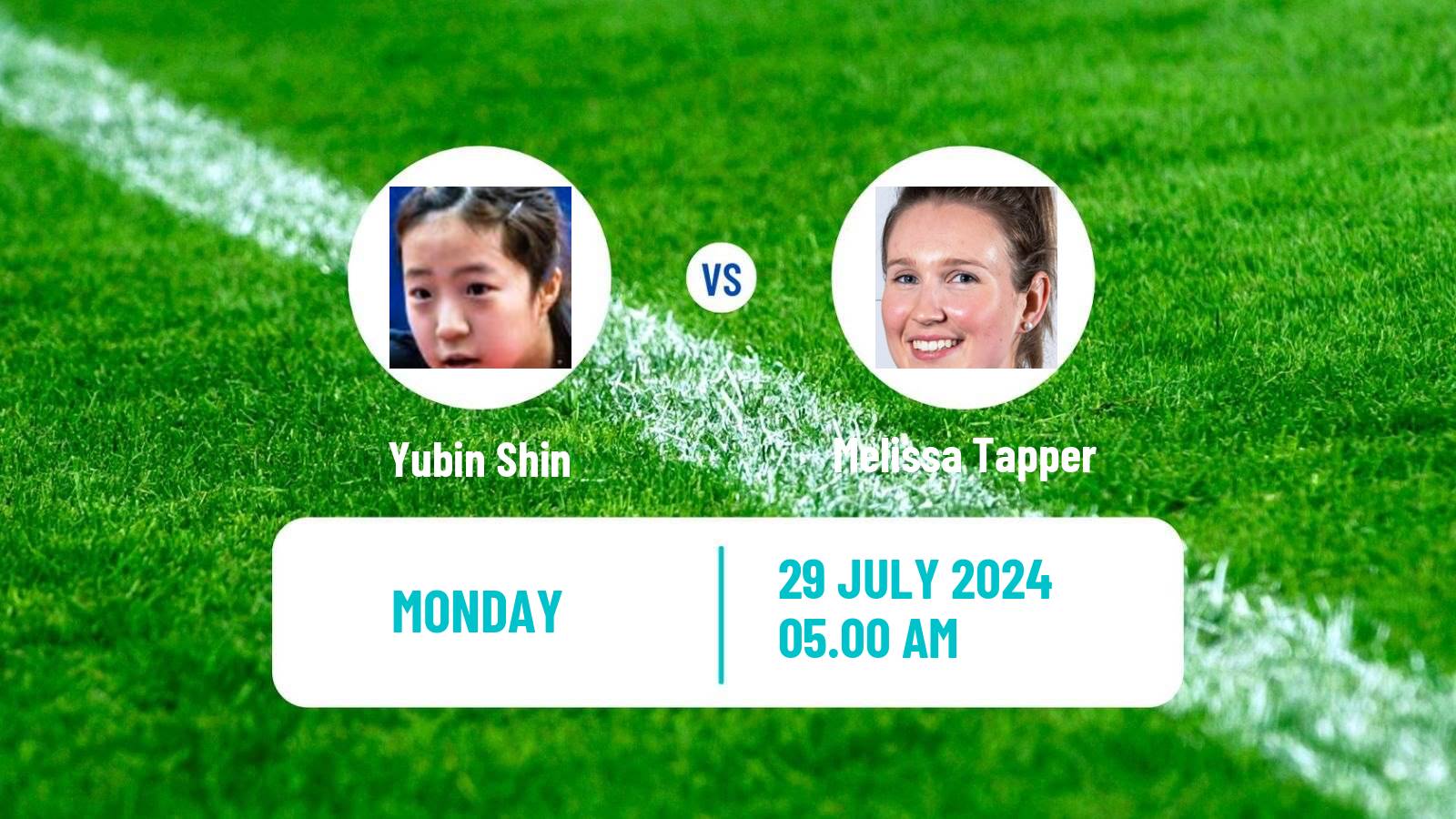Table tennis Olympic Games Women Yubin Shin - Melissa Tapper