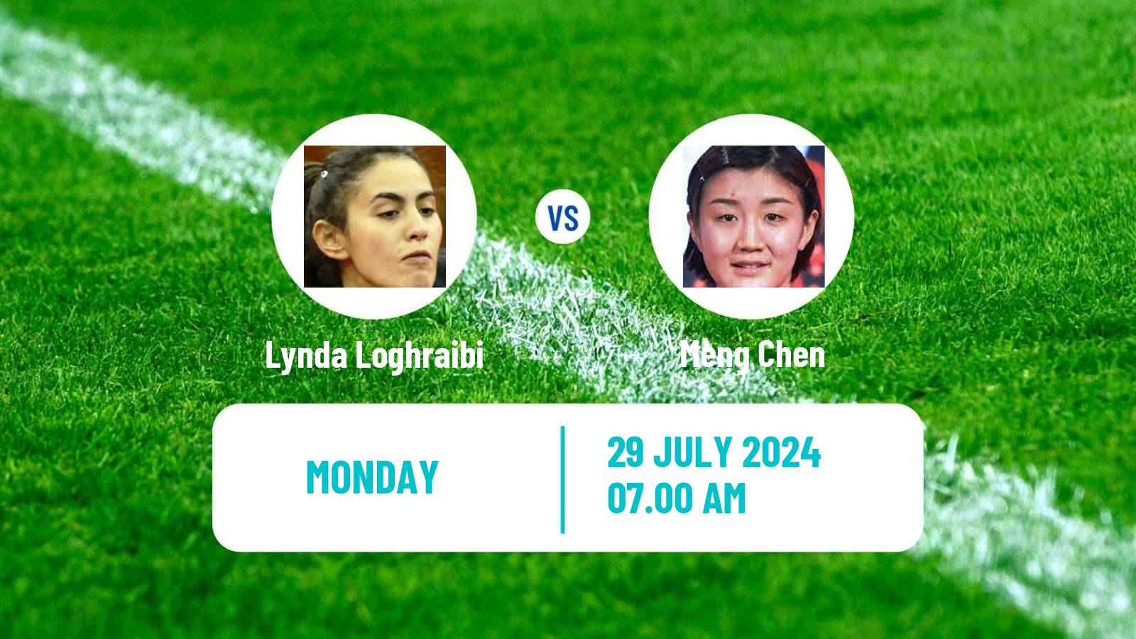Table tennis Olympic Games Women Lynda Loghraibi - Meng Chen