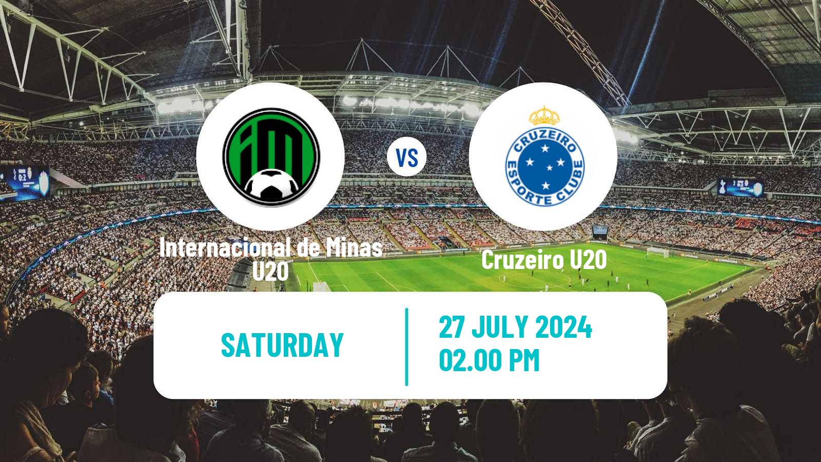 Soccer Brazilian Mineiro U20 Internacional de Minas U20 - Cruzeiro U20