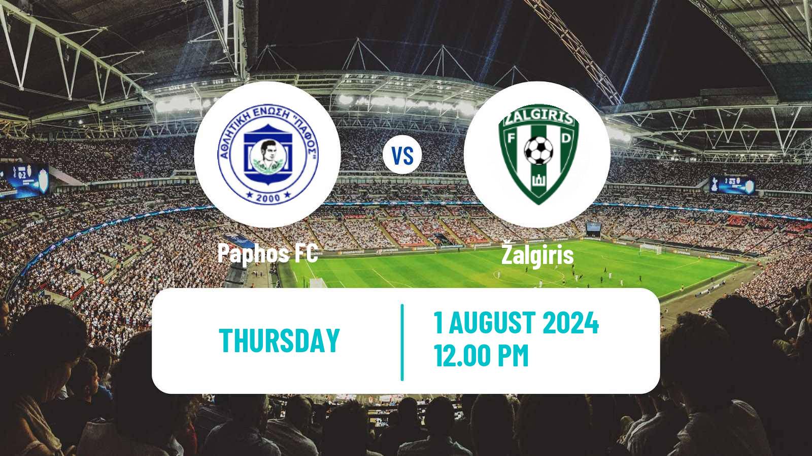 Soccer UEFA Europa Conference League Paphos - Žalgiris