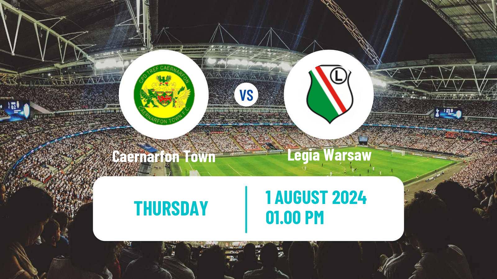 Soccer UEFA Europa Conference League Caernarfon Town - Legia Warsaw