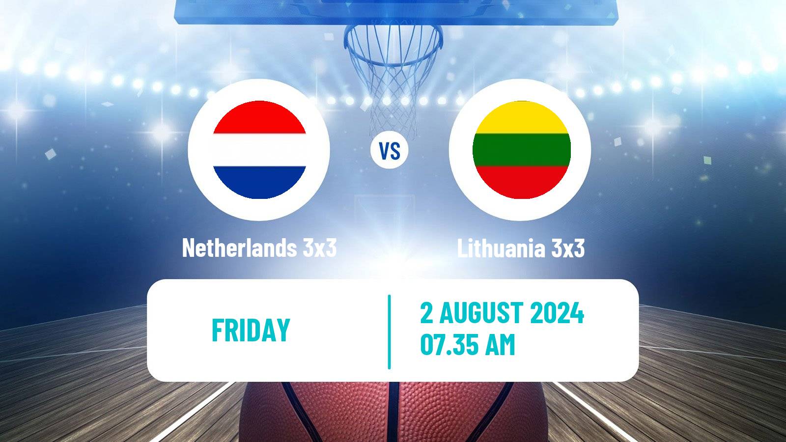 Basketball Olympic Games Basketball 3x3 Netherlands 3x3 - Lithuania 3x3
