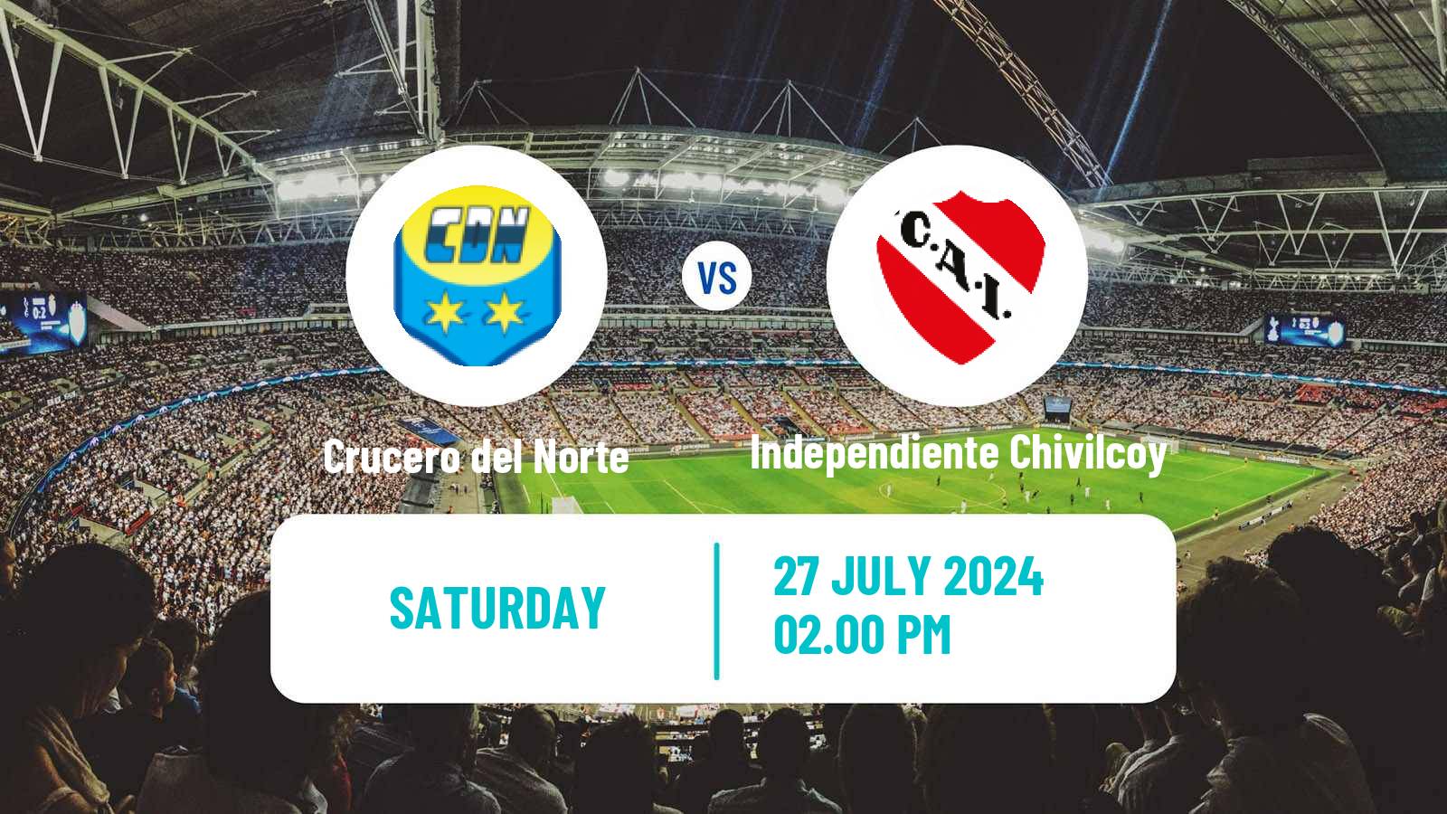 Soccer Argentinian Torneo Federal Crucero del Norte - Independiente Chivilcoy