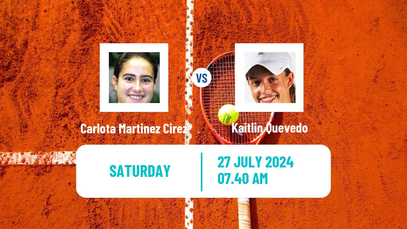 Tennis ITF W35 Casablanca Women Carlota Martinez Cirez - Kaitlin Quevedo