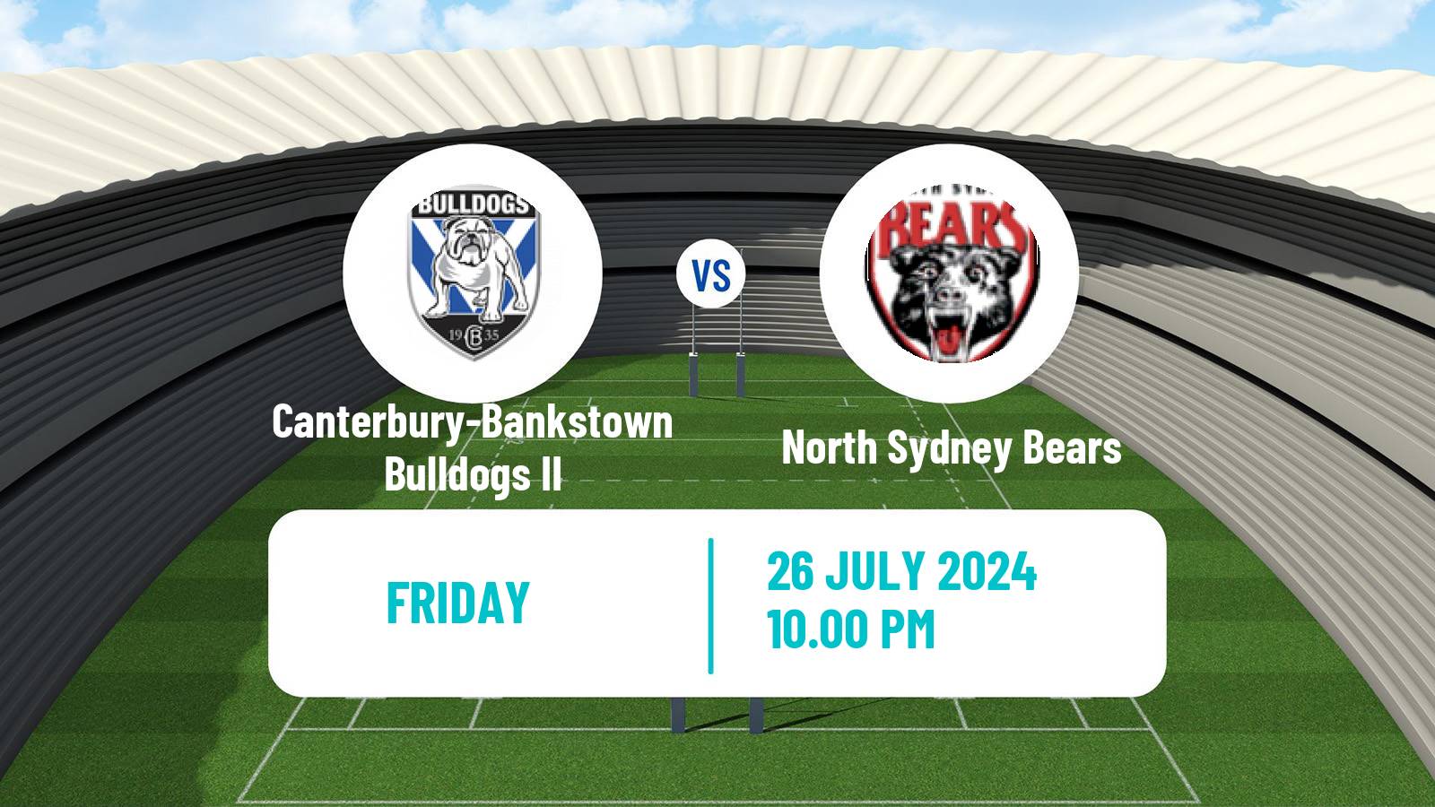 Rugby league Australian NSW Cup Canterbury-Bankstown Bulldogs II - North Sydney Bears