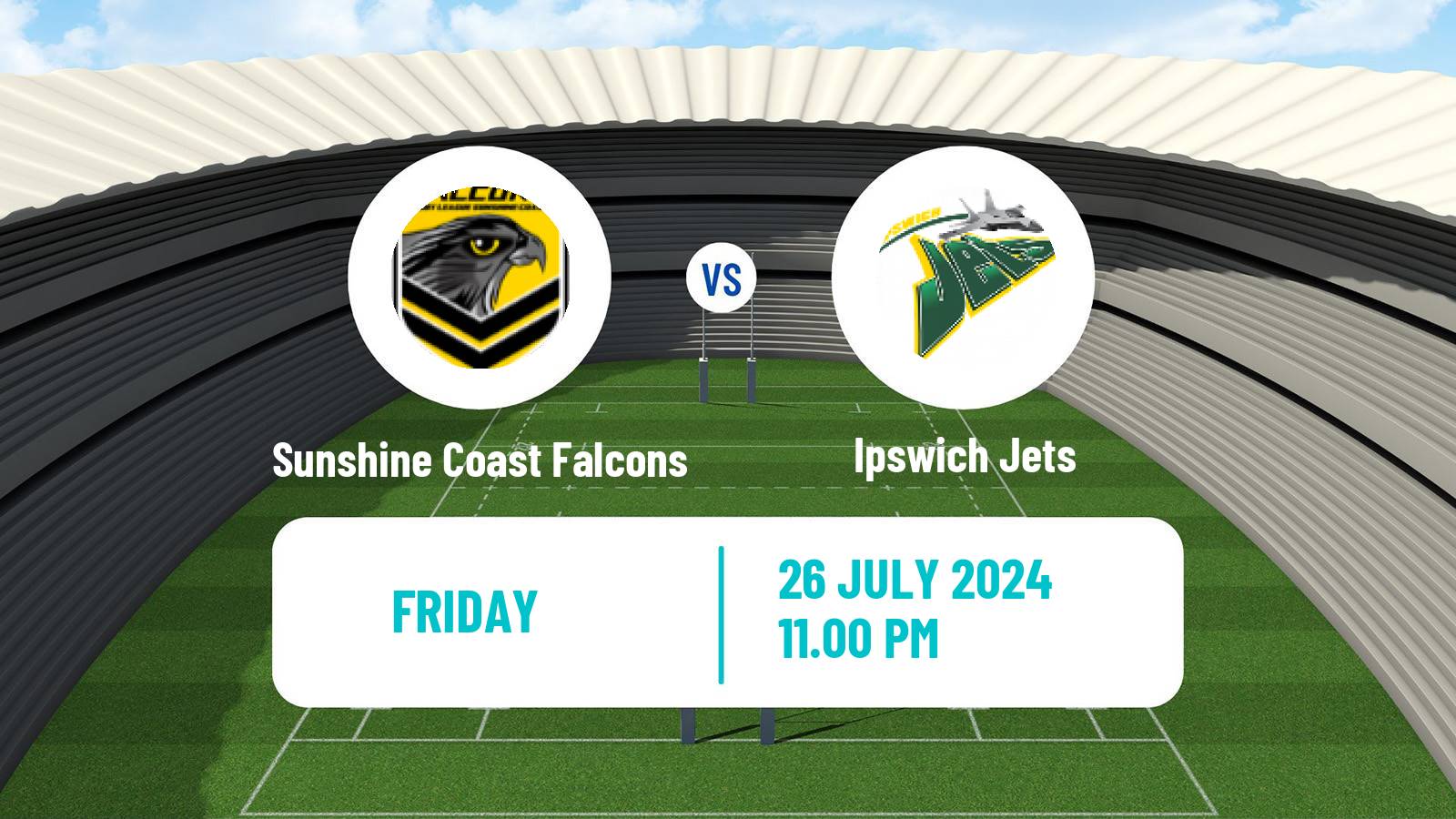 Rugby league Australian Queensland Cup Sunshine Coast Falcons - Ipswich Jets