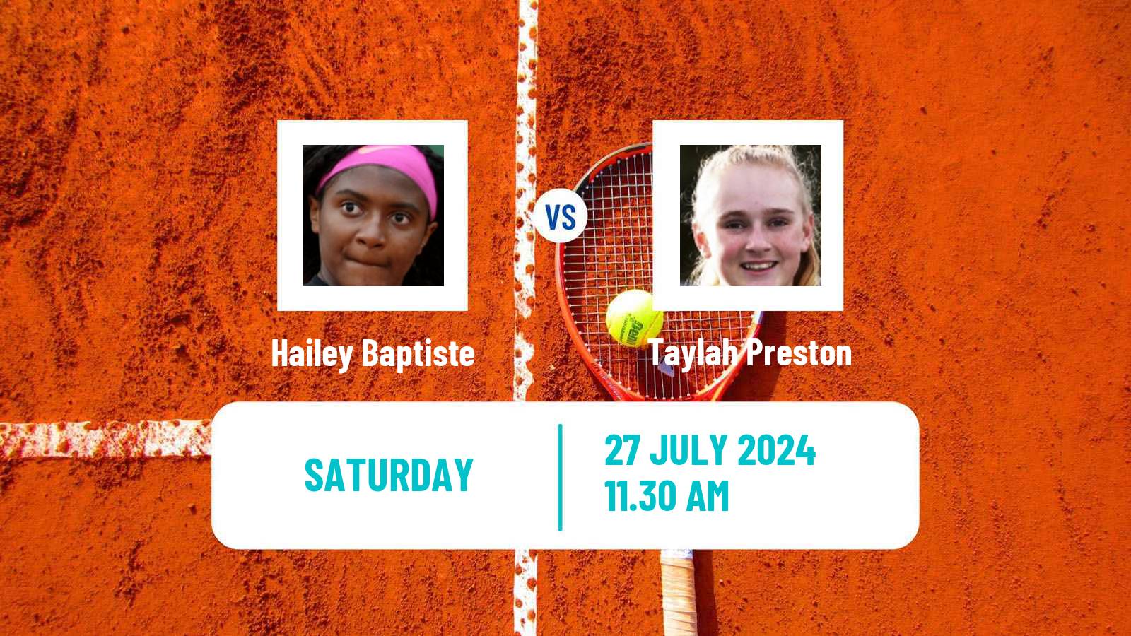 Tennis WTA Washington Hailey Baptiste - Taylah Preston