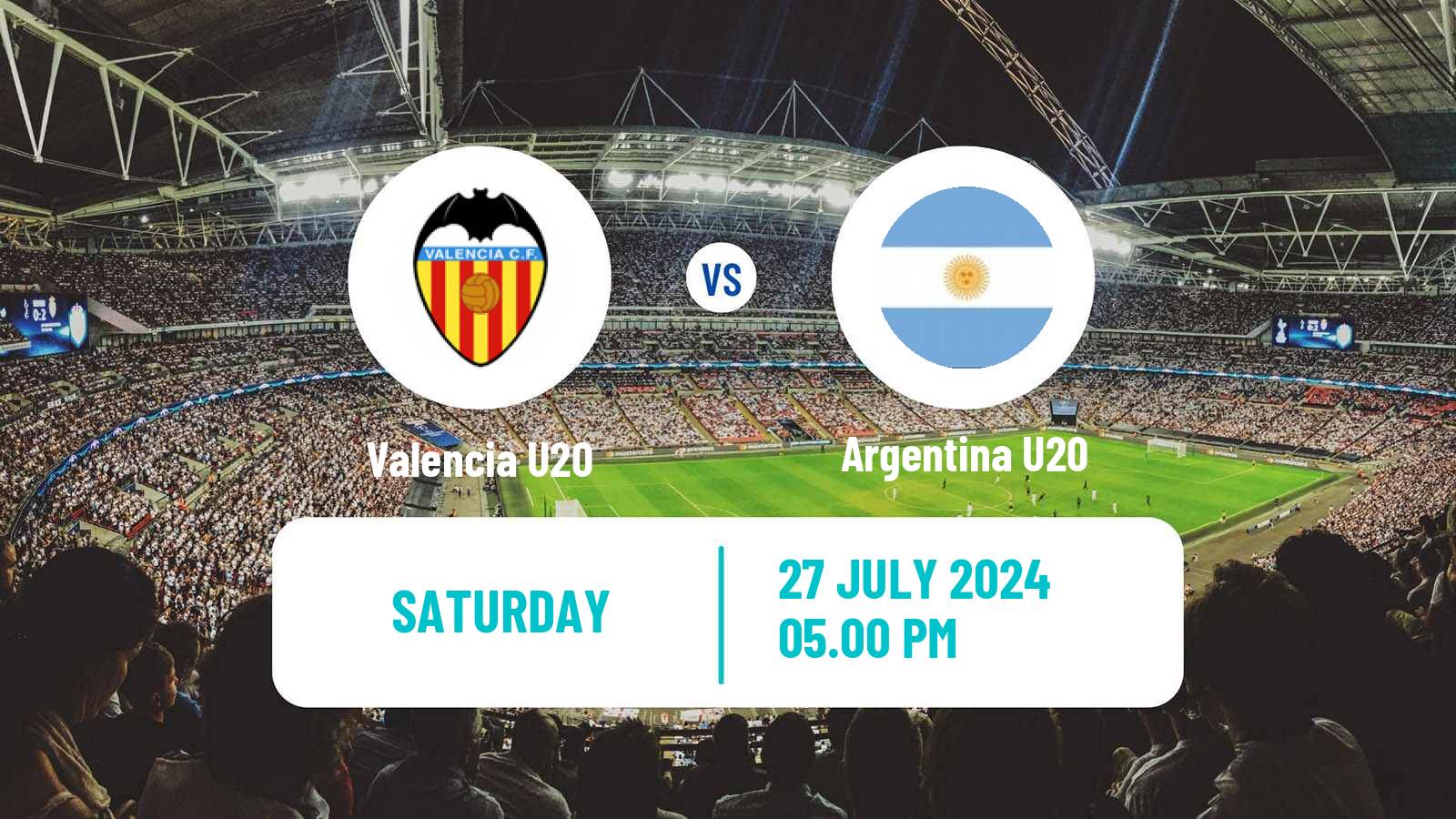 Soccer COTIF Tournament Valencia U20 - Argentina U20