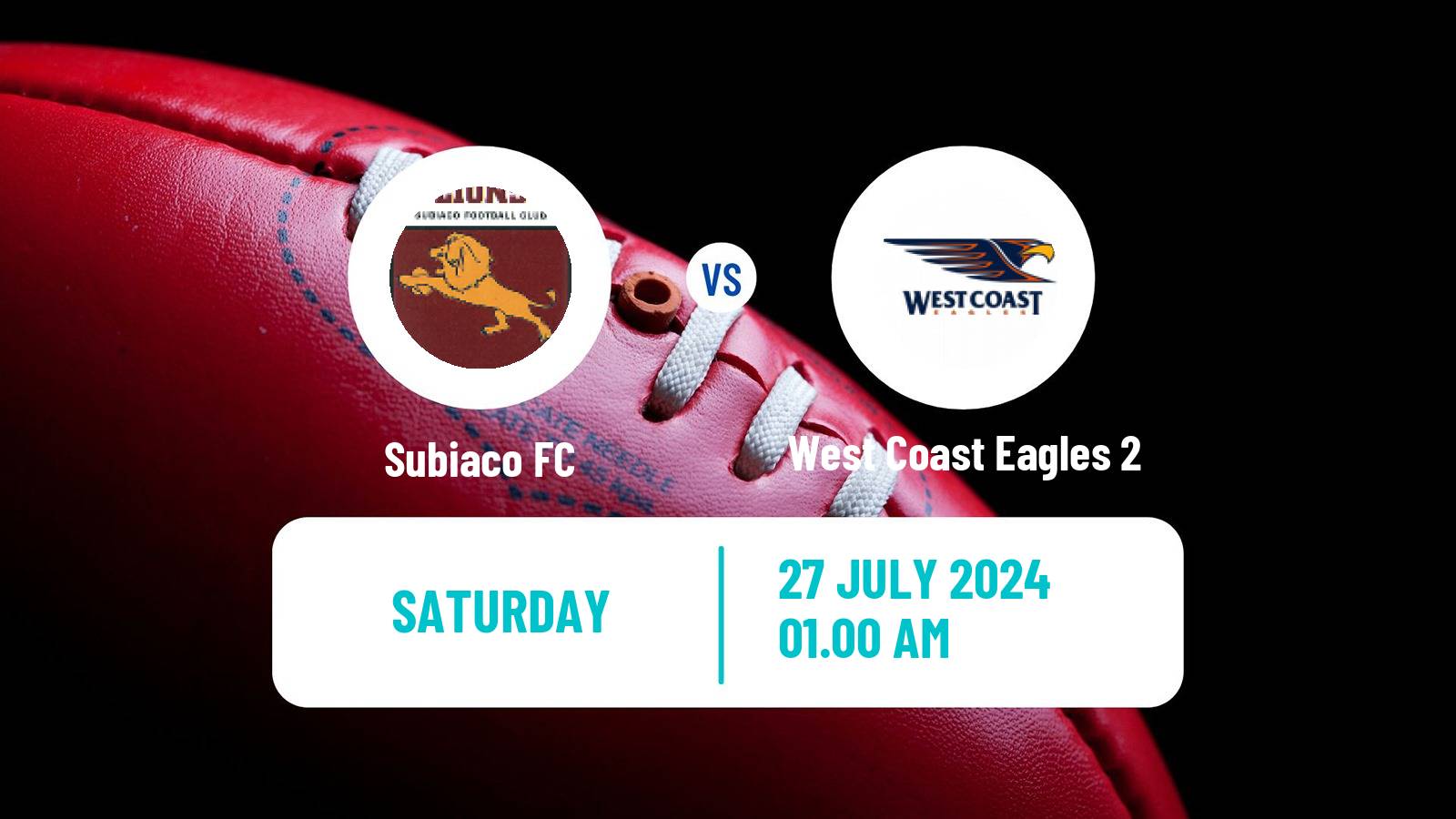 Aussie rules WAFL Subiaco - West Coast Eagles 2