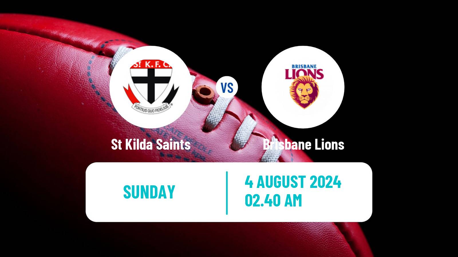 Aussie rules AFL St Kilda Saints - Brisbane Lions