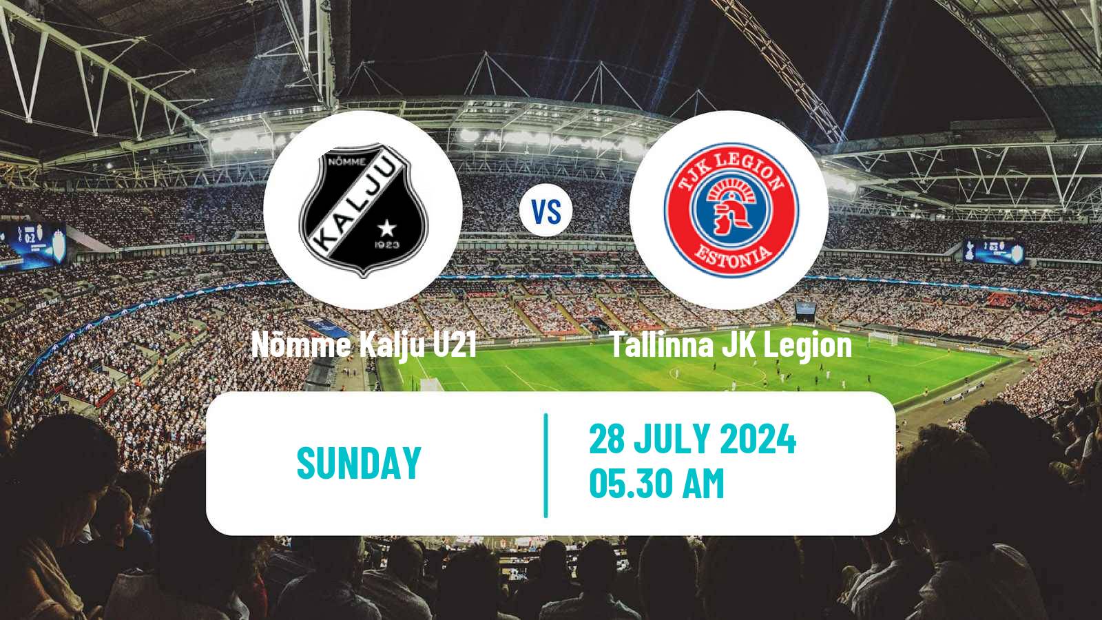 Soccer Estonian Esiliiga B Nõmme Kalju U21 - Tallinna JK Legion