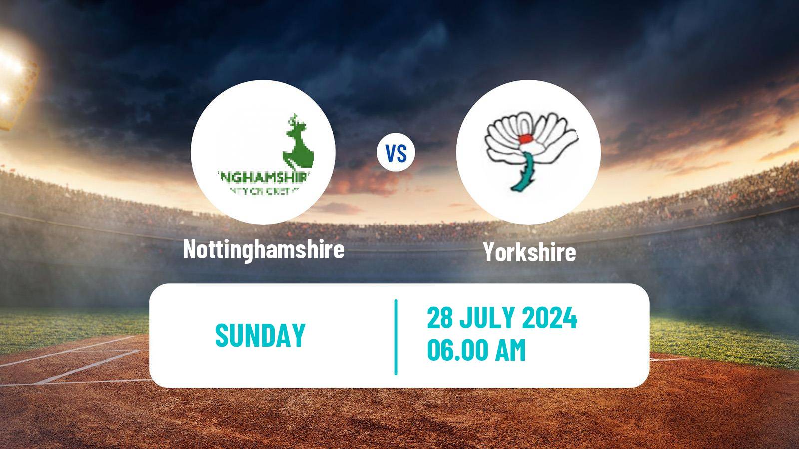 Cricket Royal London One-Day Cup Nottinghamshire - Yorkshire