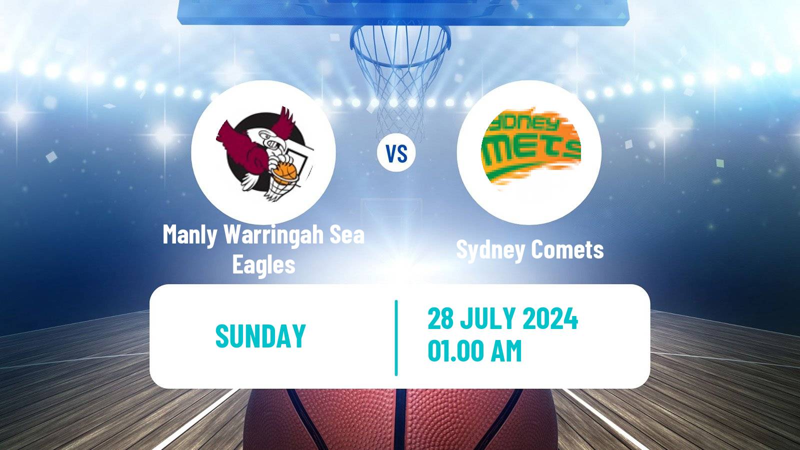 Basketball Australian NBL1 East Manly Warringah Sea Eagles - Sydney Comets