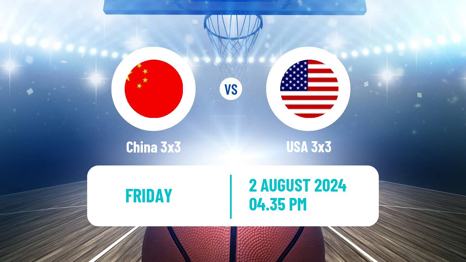 Basketball Olympic Games Basketball 3x3 China 3x3 - USA 3x3