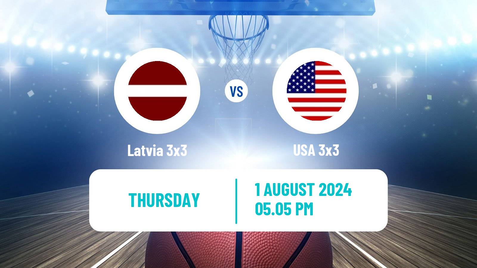 Basketball Olympic Games Basketball 3x3 Latvia 3x3 - USA 3x3
