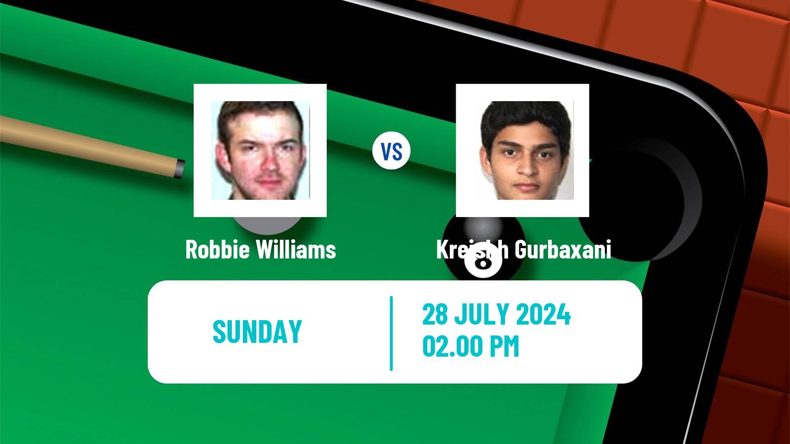 Snooker Wuhan Open Robbie Williams - Kreishh Gurbaxani