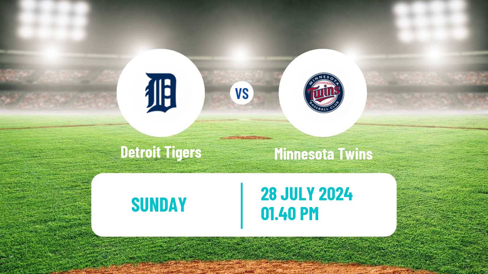 Baseball MLB Detroit Tigers - Minnesota Twins