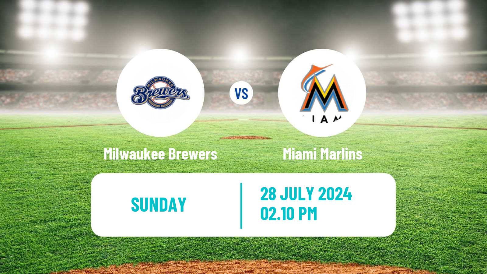 Baseball MLB Milwaukee Brewers - Miami Marlins