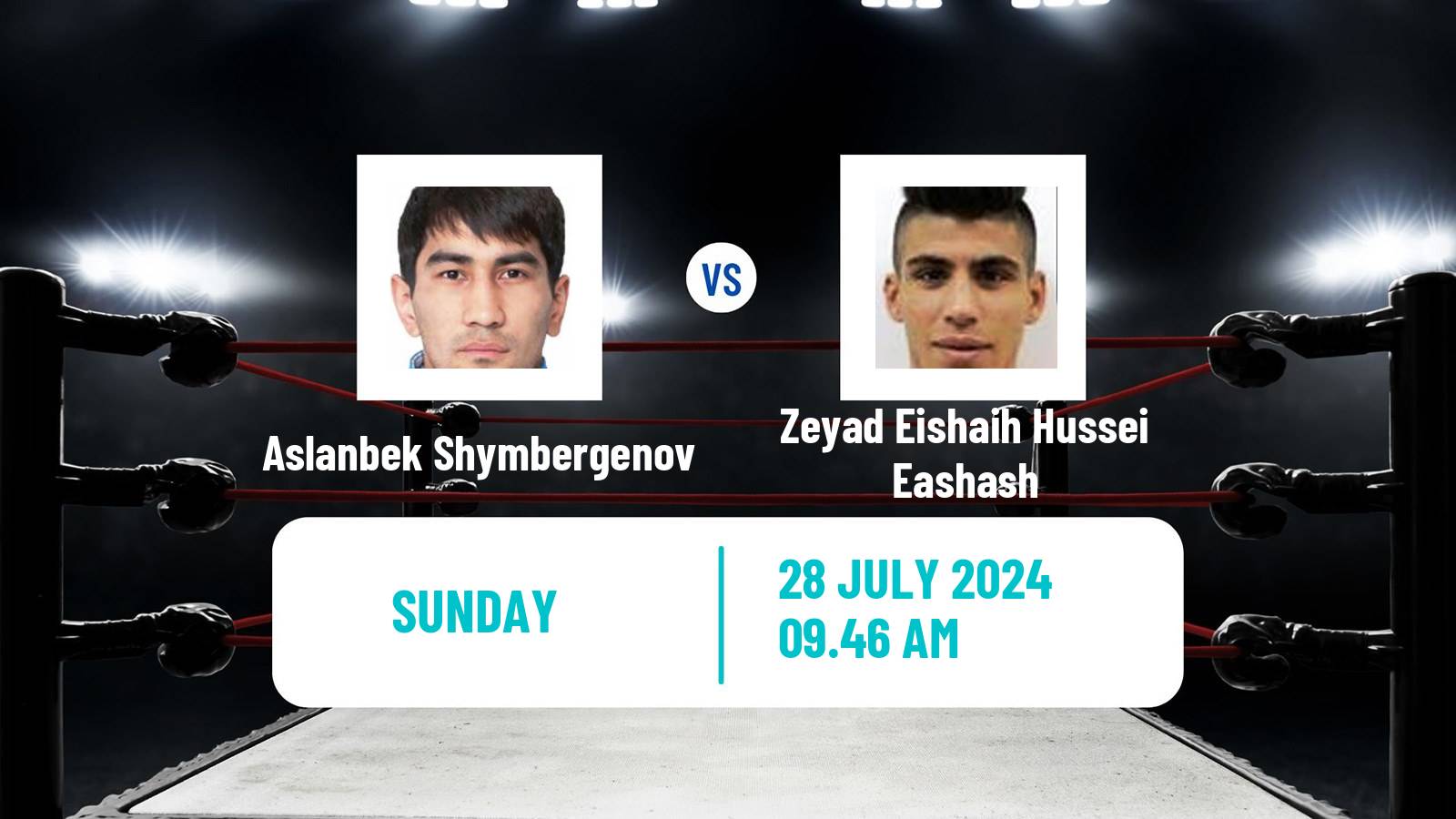 Boxing Welterweight Olympic Games Men Aslanbek Shymbergenov - Zeyad Eishaih Hussei Eashash