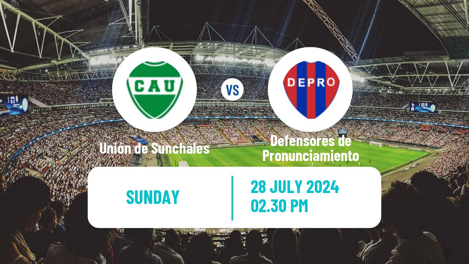 Soccer Argentinian Torneo Federal Unión de Sunchales - Defensores de Pronunciamiento