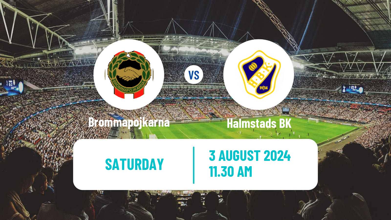 Soccer Swedish Allsvenskan Brommapojkarna - Halmstad